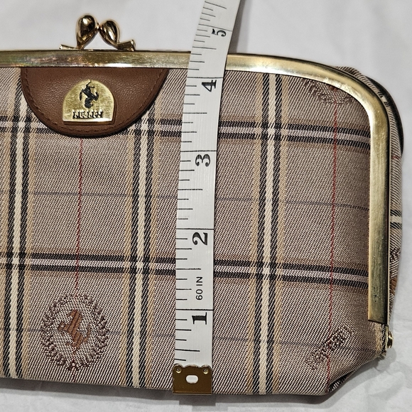 Ferrari Beige Plaid Clutch - Picture 9 of 12